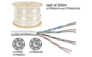 Cable UTP CAT5E 4 x 2 x 0.51mm color Marfil / 4 pares trenzados - 100 metros