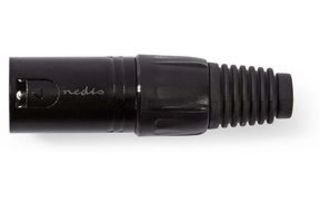 Nedis COTP15900BK - Conector XLR 3 Pin macho - Negro