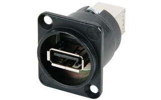 Neutrik - USB Reversible ( Tipo A / B ) - Carcasa negra niquelad