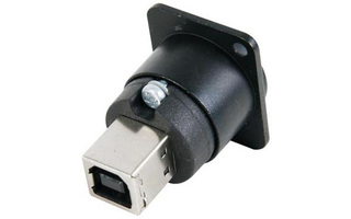 Neutrik NA USB B - USB Reversible ( Tipo A / B ) - Carcasa negra niquelado