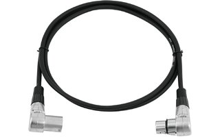 OMNITRONIC XLR cable 3pin 1.5m 90° bk