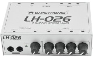 Omnitronic LH-026 Mezclador estéreo de 3 canales