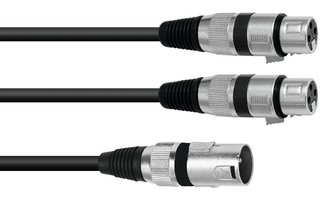 Omnitronic Cable adaptador XLR a 2 XLR 1,5 m