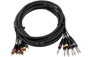 Omnitronic Snake cable 8xRCA / 8xJack mono 15m
