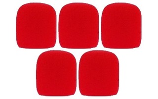 Pack: Espuma quitavientos rojo - 5 unidades