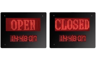 Imagenes de Panel LED "Open / Closed" con Reloj