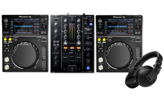 Pioneer DJ : 2x XDJ 700 + DJM 450 + HDJ-X5 Negro - SET DJ