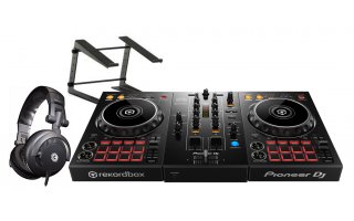 Pioneer DJ DDJ 400 + Soporte portatil + Auriculares DJ