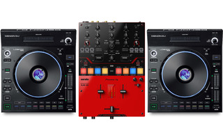 Pioneer DJ DJM-S5 + 2x Denon DJ LC 6000