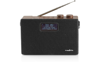 Radio DAB+ Digital - 15 W - FM - Bluetooth® - Marrón/negro - Nedis RDDB4320BN