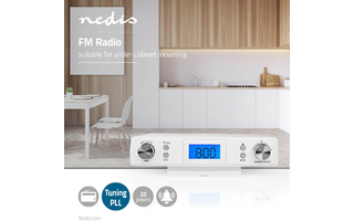 Radio FM - Instalación Debajo de Muebles - 20 emisoras presintonizadas - Atenuador automático - 