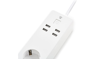 Regleta SmartLife - Wi-Fi - 3 x Schuko (CEE 7/3) / 4 x USB - 16 A - 3680 W