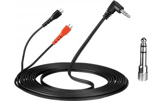 Repuesto Para Sennheiser HD 25 SP / SP-II - Cable liso 3 m - Negro 