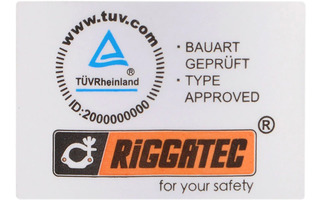 RIGGATEC 400200970 Semiabrazadera pequeña plateada hasta 75 kg (32-35 mm) de acero inoxidable