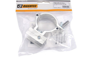 RIGGATEC 400201115 Semiabrazadera para riel trifásico Eutrac con clip (48-51 mm)