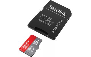 SanDisk Ultra microSDHC UHS-I 16GB + Adaptador SD - Clase 10