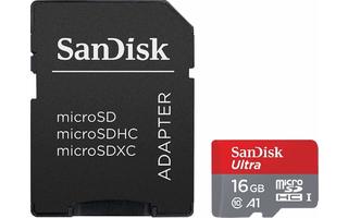 SanDisk Ultra microSDHC UHS-I 16GB + Adaptador SD - Clase 10
