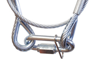 Showgear Cable de seguridad de 5 mm , BGV-C1 , carga máx 20 Kg - 60 cm , plata
