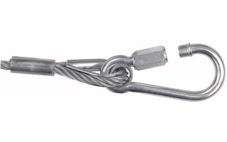 Showgear Cable de seguridad de 6 mm , BGV-C1 , carga máx 36 Kg - 100 cm , plata