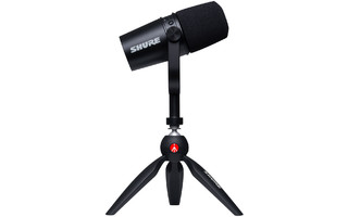 Shure Motiv MV7 k Micrófono vocal dinámico, hibrido XLR/USB Negro + Stand