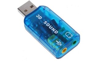 Tarjeta de sonido USB 5.1 Azul