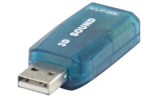 Tarjeta sonido USB - 3D Sound varios colores