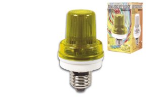Mini lámpara estroboscópica, color amarillo, 3.5W, casquillo E27