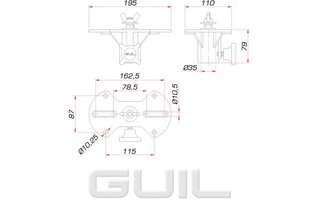 Guil FCA-03 Adaptador para colocar un foco en soportes con terminal de ø 35 mm