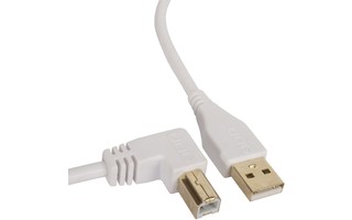 UDG Ultimate Cable USB 2.0 A-B - Blanco - Acodado 2 metros