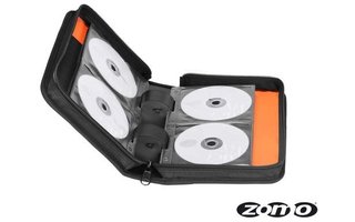 Zomo CD Media 64 CDs / DVDs - rectangular - Negro / Naranja MK2