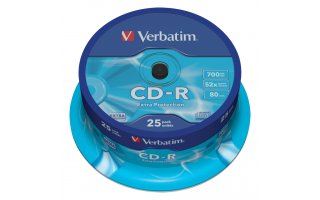 Verbatim CD-R Extra Protección de 700 MB - Tarrina de 25 unidades