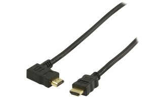 Cable HDMI de alta velocidad con conector HDMI Ethernet ? conector HDMI en ángulo hacia la izqui