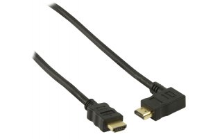 Cable HDMI de alta velocidad con conector HDMI Ethernet ? conector HDMI en ángulo hacia la izqui