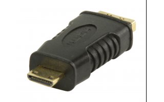 Adaptador HDMI con mini conector HDMI - entrada HDMI en color negro
