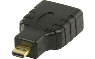 Adaptador HDMI con micro conector HDMI - entrada HDMI en color negro
