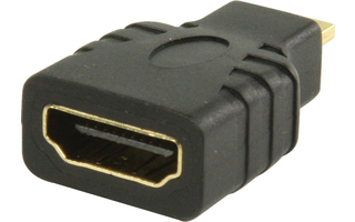 Adaptador HDMI con micro conector HDMI - entrada HDMI en color negro