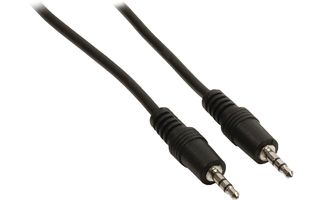 Cable de audio jack estéreo de 3.5 mm macho - 3.5 mm macho de 2.00 m en color negro