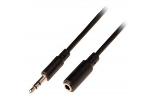 Cable de extensión de audio jack estéreo de 3.5 mm macho - 3.5 mm hembra de 3.00 m