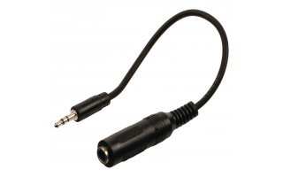 Cable adaptador de audio jack estéreo macho de 3.5 mm - 2 RCA hembra de  0.20 m en color negro - DJMania