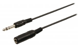 Cable de extensión de audio jack estéreo macho-hembra de 6.35 mm 5m