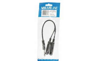 Cable divisor stereo 6,35 mm a 2x 6,35 mm, 0,2m