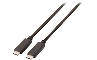 USB 3.1 C macho - C macho de 1,00 m en color negro