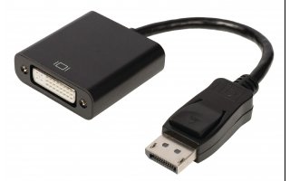 Cable adaptador DisplayPort - DVI de DisplayPort macho - DVI-D 24+1p hembra de 0,20 m en color n