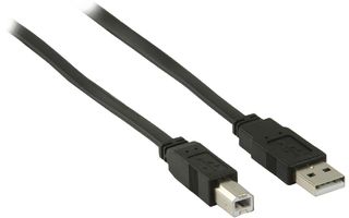 Cable plano USB 2.0, USB A Macho - USB B Macho, de 1 m