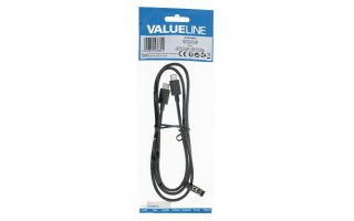 Cable USB 2.0 C macho - C macho de 1,00 m en color negro
