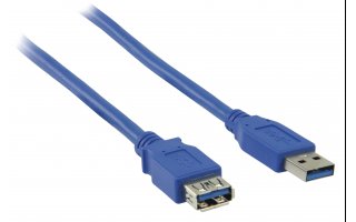 Cable de extensión USB 3.0, USB A Macho - USB A Hembra, de 2 m