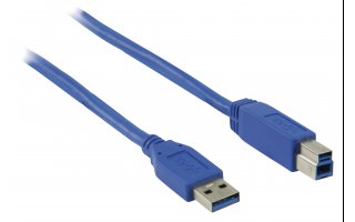 Cable USB 3.0, USB A Macho - USB B Macho, de 1 m