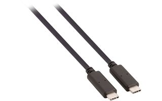 USB 3.1 Cable USB-C Male - USB-C Male Round 1.00 m Black