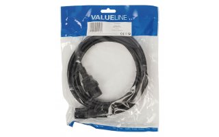 Cable de alimentación IEC-320-C14 - IEC-320-C13 de 3.00 m en color negro