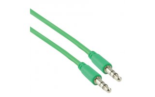 Cable verde de audio estéreo 3.5mm de 1.00 m